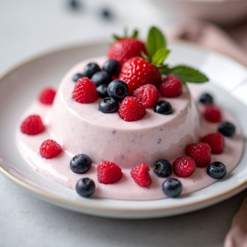 Greek Yogurt Protein Mousse with Fresh Berries