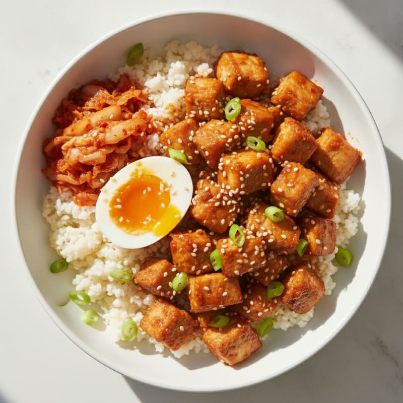 Spicy Gochujang Pork Belly Bowl