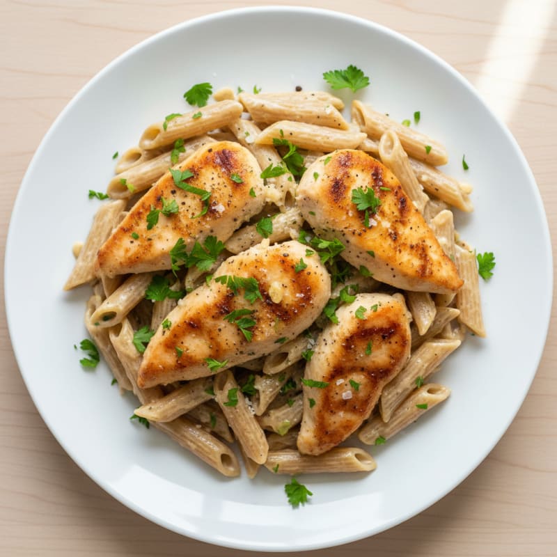 Creamy Garlic Chicken Alfredo Pasta