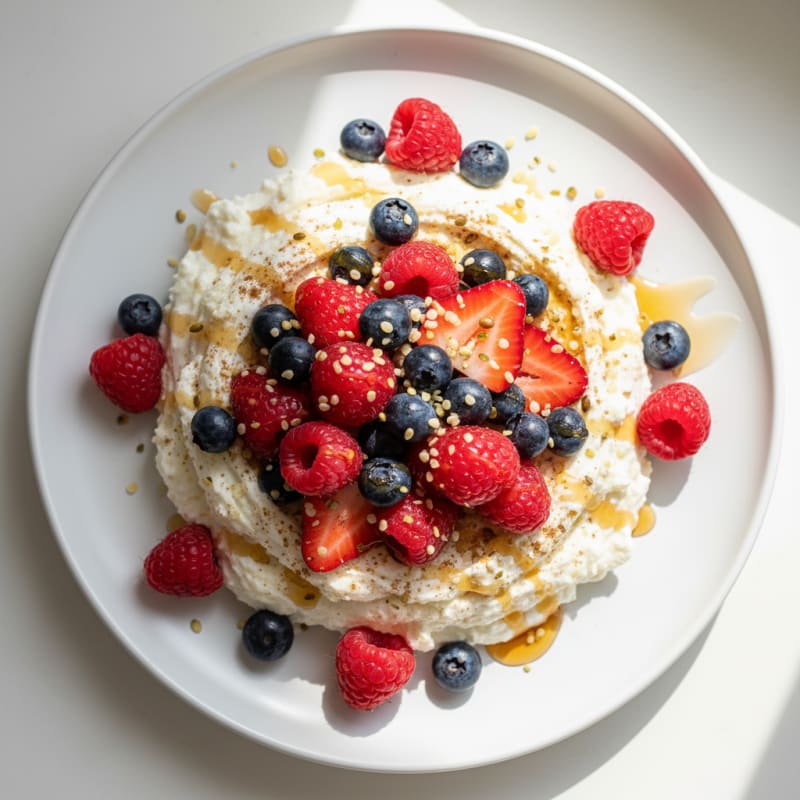 Whipped Cottage Cheese with Berries