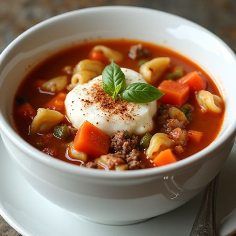 Hearty Italian Beef and Vegetable Lasagna Soup