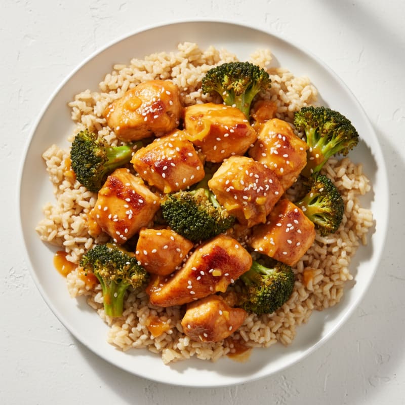 Baked Orange Chicken and Broccoli