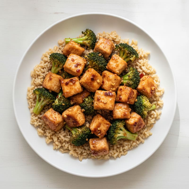 Clean General Tso's Chicken with Broccoli