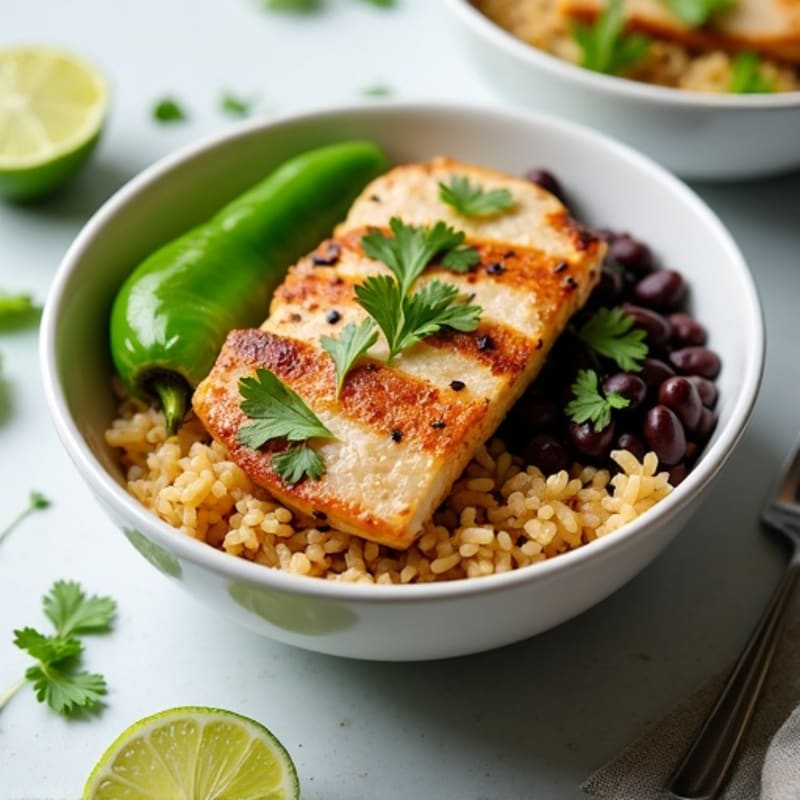 Cilantro Lime Chicken Bowl with Black Beans