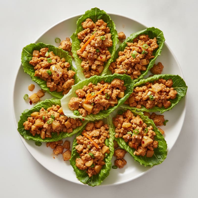 Ginger-Soy Chicken Lettuce Cups