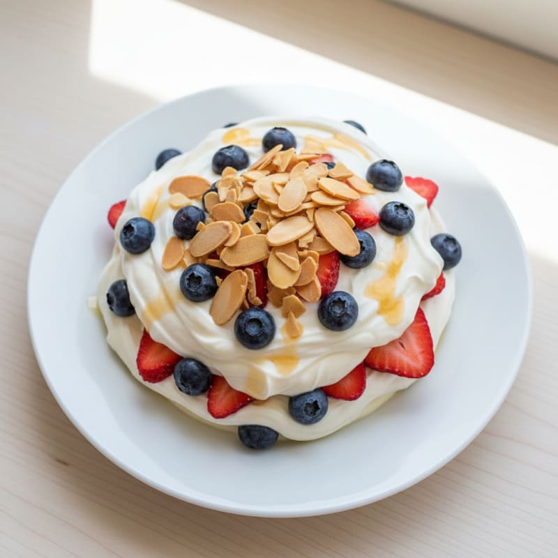 Greek Yogurt Protein Parfait with Mixed Fruits