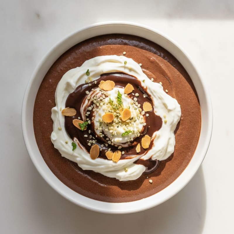 Silky Chocolate Protein Pudding with Greek Yogurt
