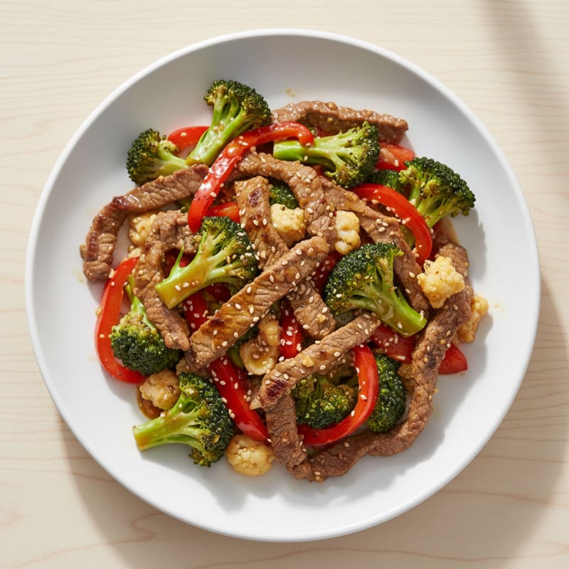 Lean Beef Stir-Fry with Broccoli and Bell Peppers