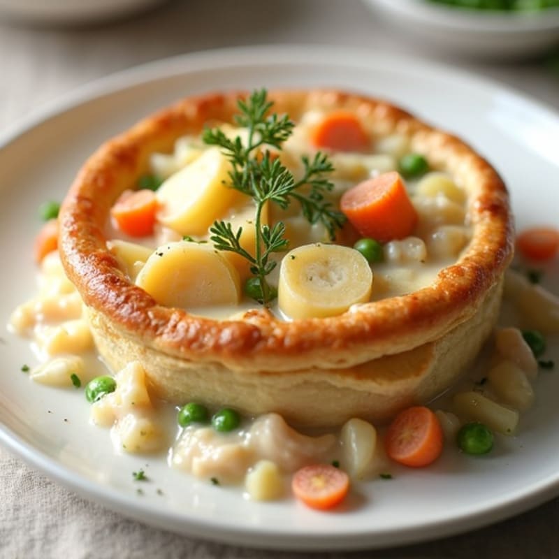 Lightened-Up Creamy Chicken and Root Vegetable Pot Pie
