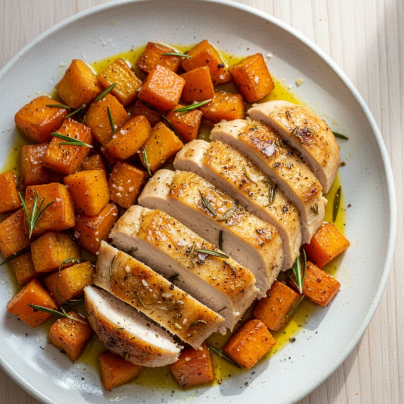 Golden Herb-Roasted Chicken and Root Vegetables