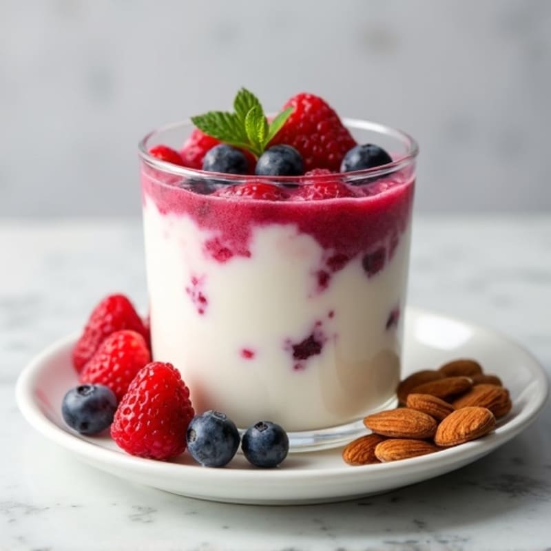 Greek Yogurt Protein Parfait with Mixed Berries