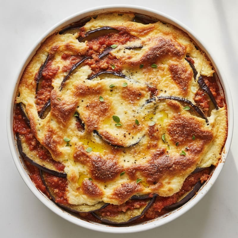 Lamb and Eggplant Moussaka Bake