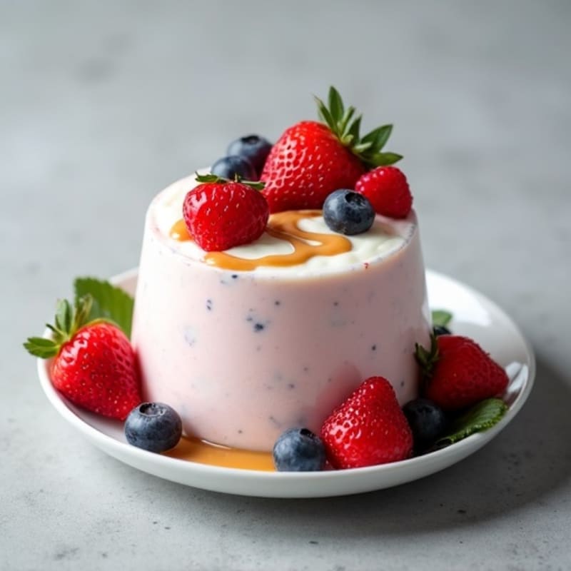 Silky Cottage Cheese Protein Mousse with Fresh Berries