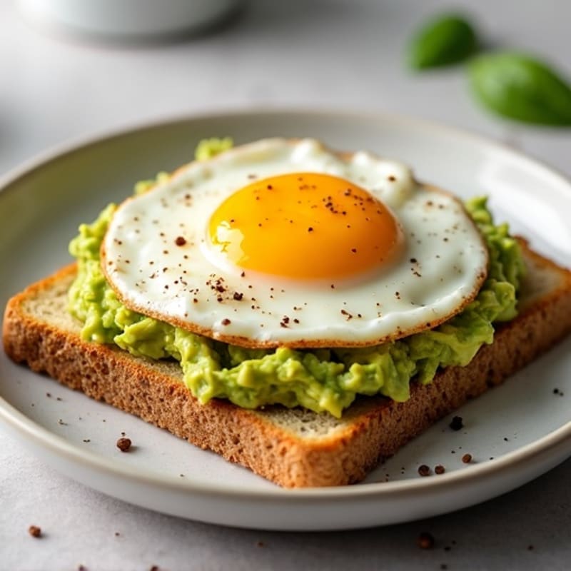 Crunchy Toast with Creamy Avocado and Pan-Fried Eggs