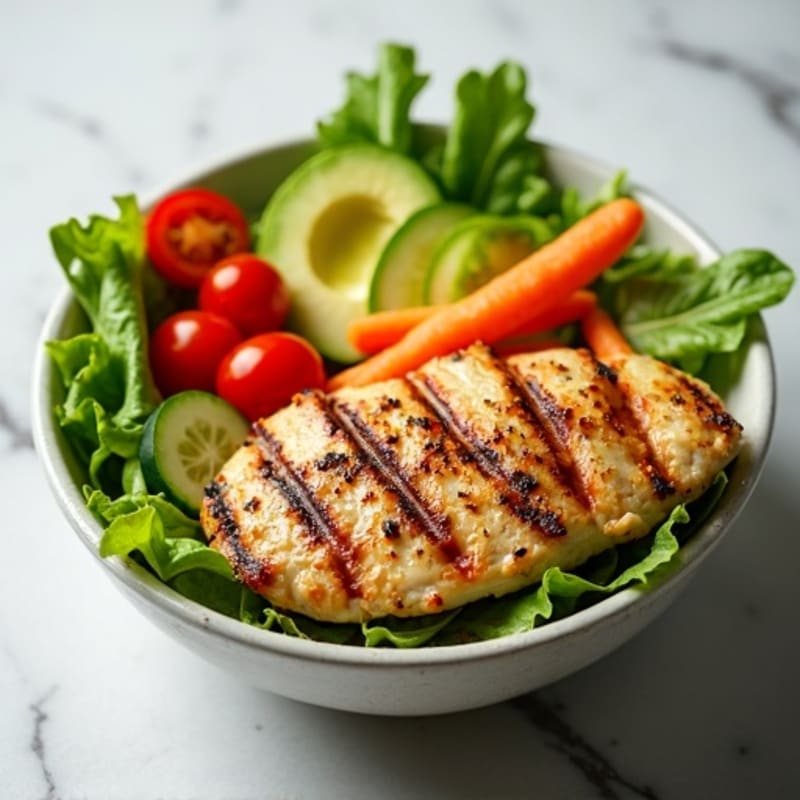 Grilled Chicken Crisp Avocado Salad Bowl