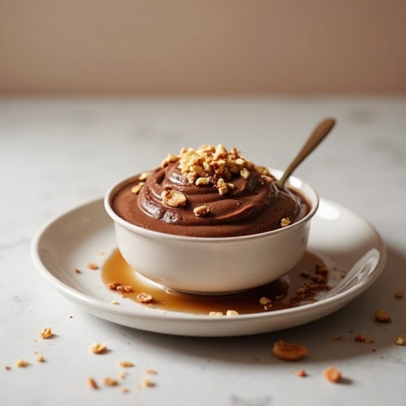Silky Chocolate Protein Pudding with Toasted Almonds