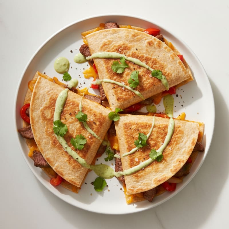 Crispy Chili-Lime Steak Quesadillas