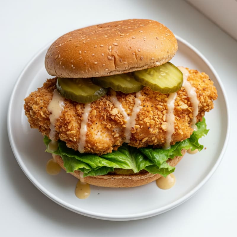 Buttermilk Fried Chicken Sandwich with Pickles