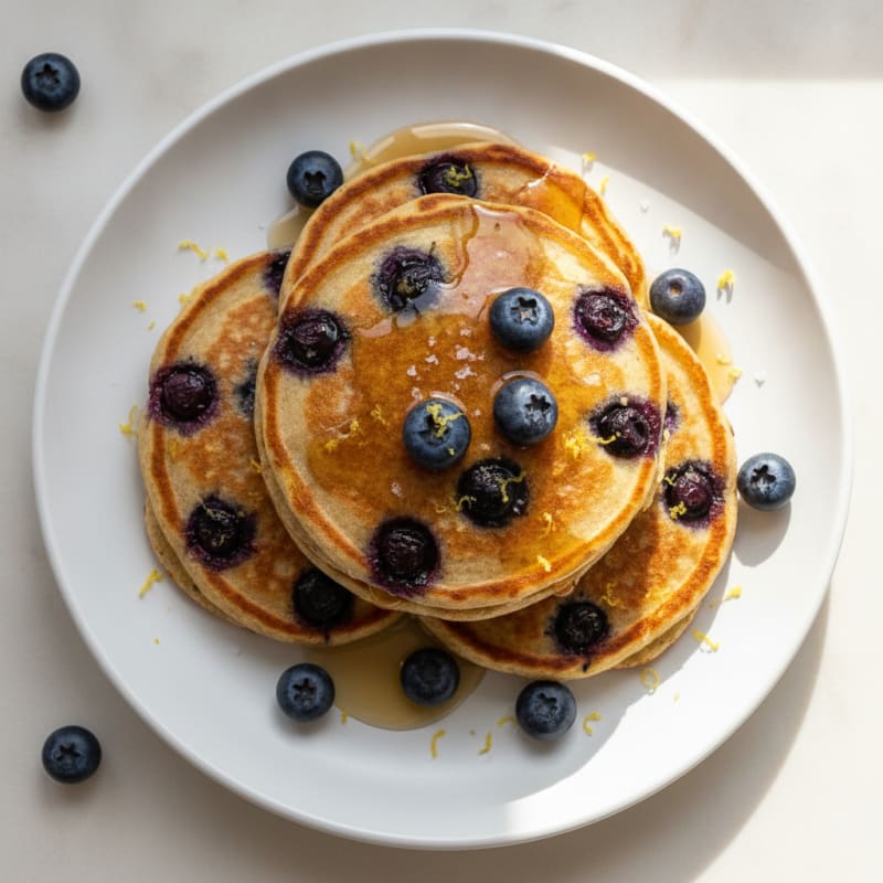 High-Protein Blueberry Ricotta Pancakes