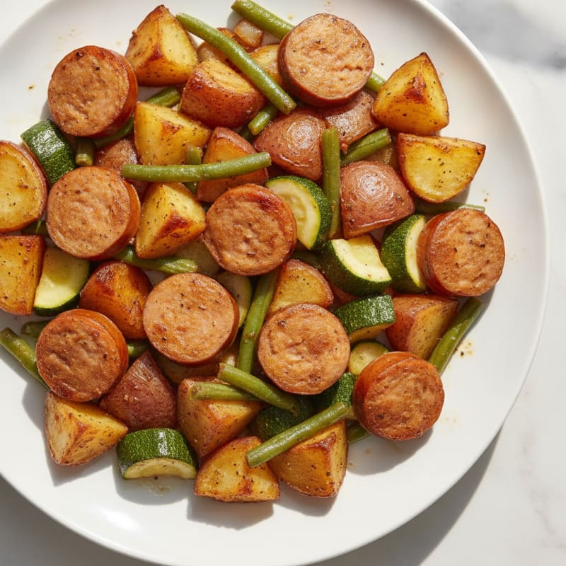 Smoked Sausage and Roasted Vegetable Medley