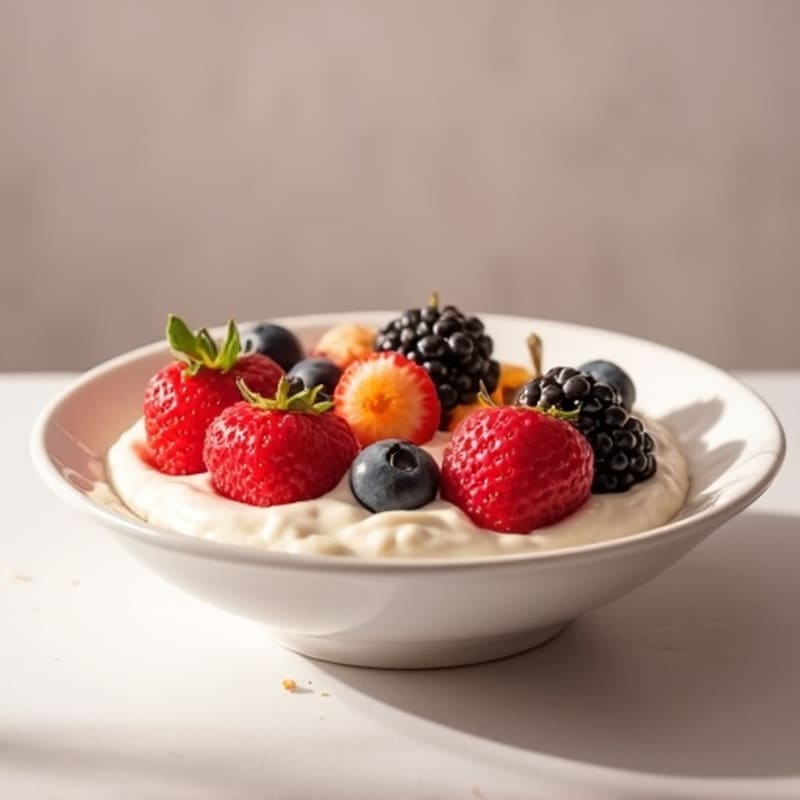 Silky Vanilla Berry Protein Cheesecake Bowl