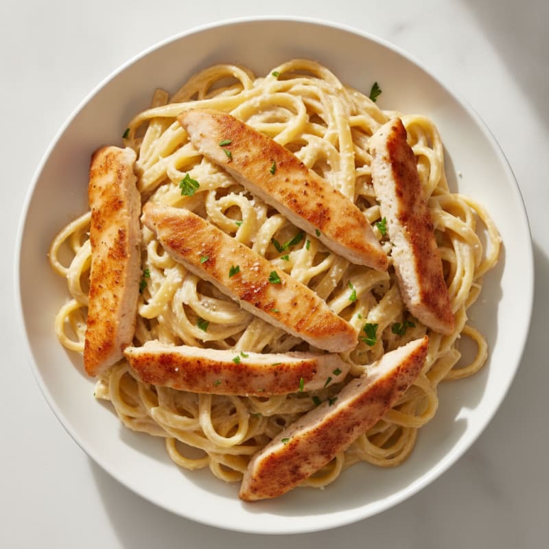 Clean Chicken Alfredo Fettuccine