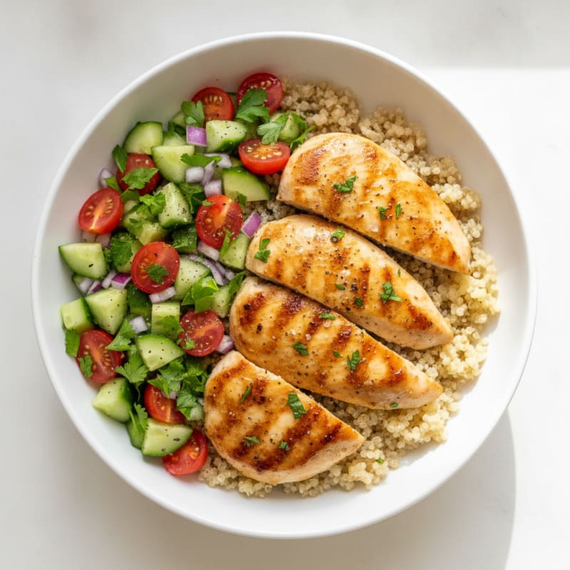 Lemon Herb Chicken Quinoa Bowl