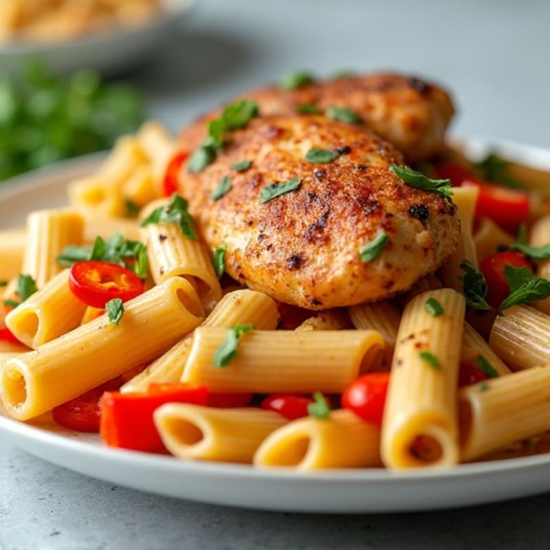 Creamy Cajun Chicken Pasta with Bell Peppers