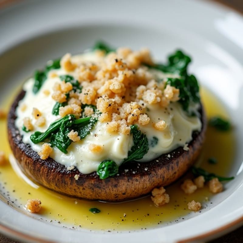 Spinach and Ricotta Stuffed Portobello Mushrooms