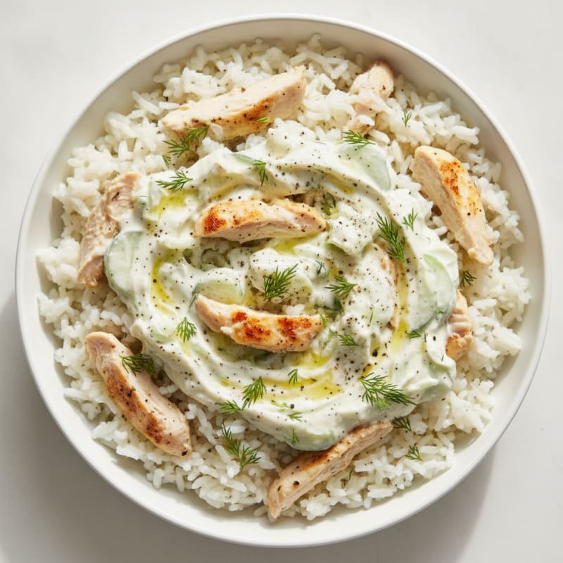 Chicken Tzatziki Rice Bowl