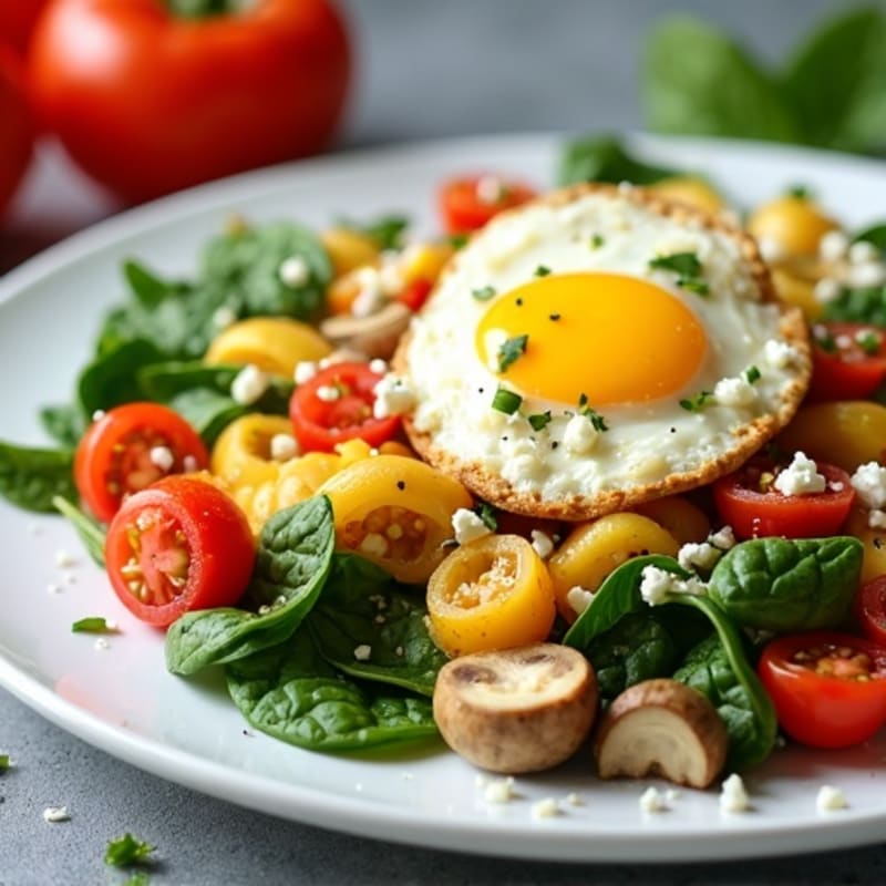 Hearty Egg and Fresh Vegetable Scramble