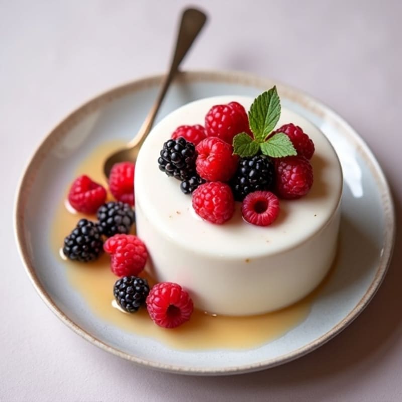Silky Greek Yogurt Protein Pudding with Berries