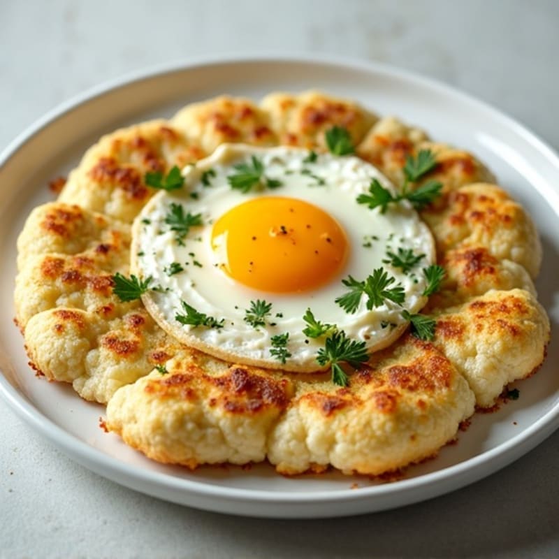 Garlic Herb Cauliflower Flatbread