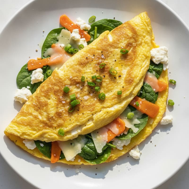 Fluffy Three-Cheese Omelet
