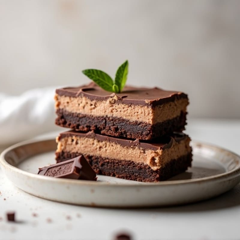 Protein-Packed Dark Chocolate Greek Yogurt Cheesecake Bars
