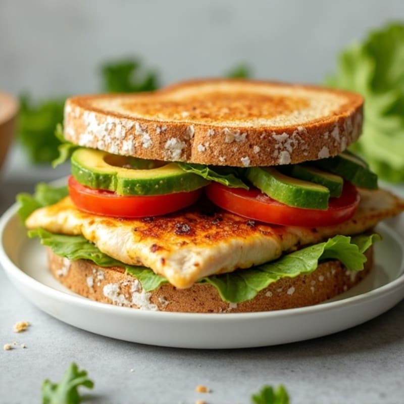 Grilled Chicken and Creamy Avocado Sandwich