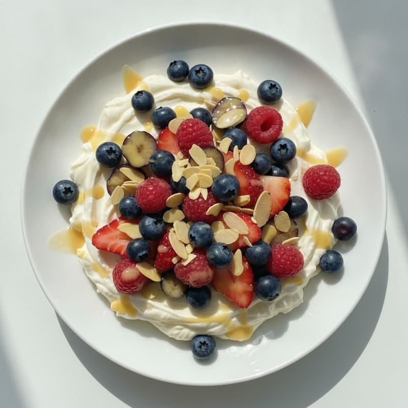Silky Greek Yogurt Protein Pudding with Berries