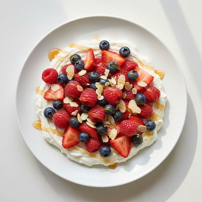 Silky Vanilla Protein Yogurt with Berries