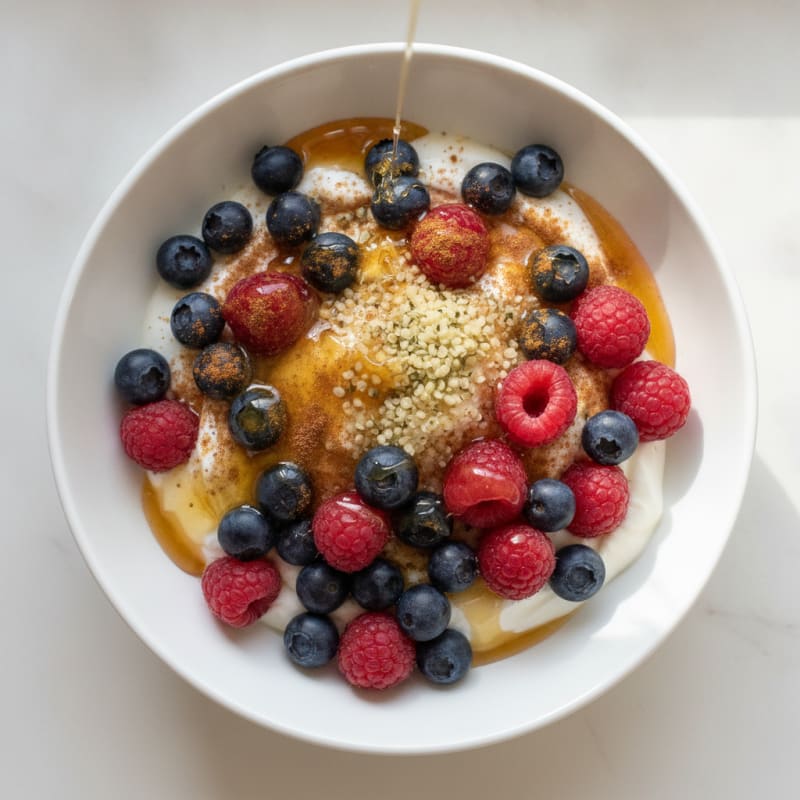 Greek Yogurt with Honey and Berries