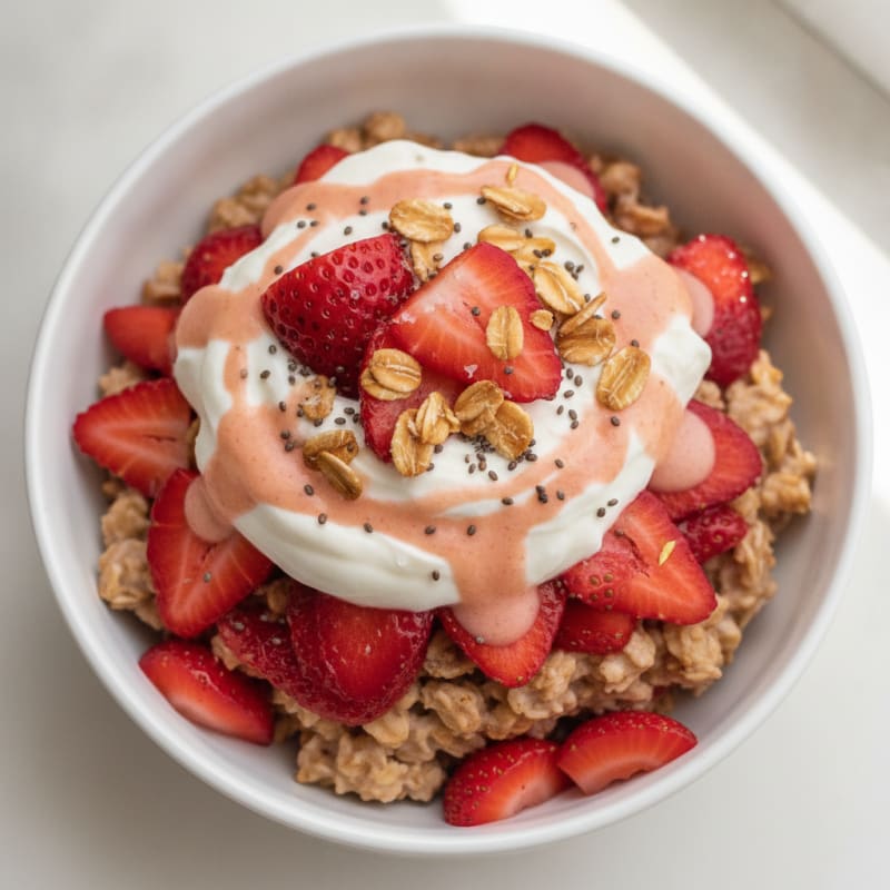 Strawberry Shortcake Overnight Oats
