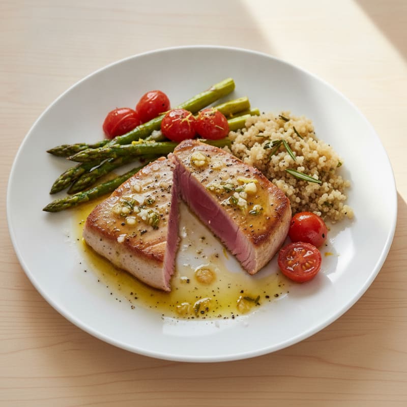 Pan-Seared Lemon-Herb Tuna Steak