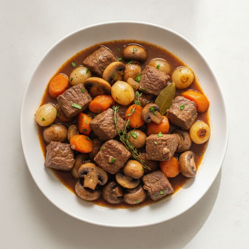 Beef Bourguignon with Pearl Onions