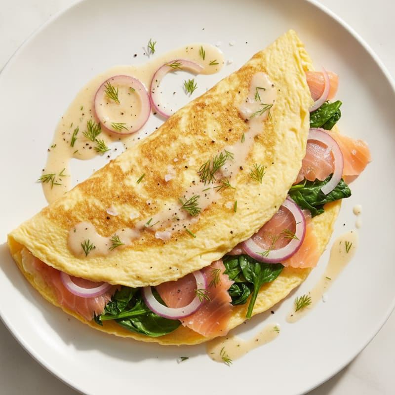 Smoked Salmon and Dill Omelette