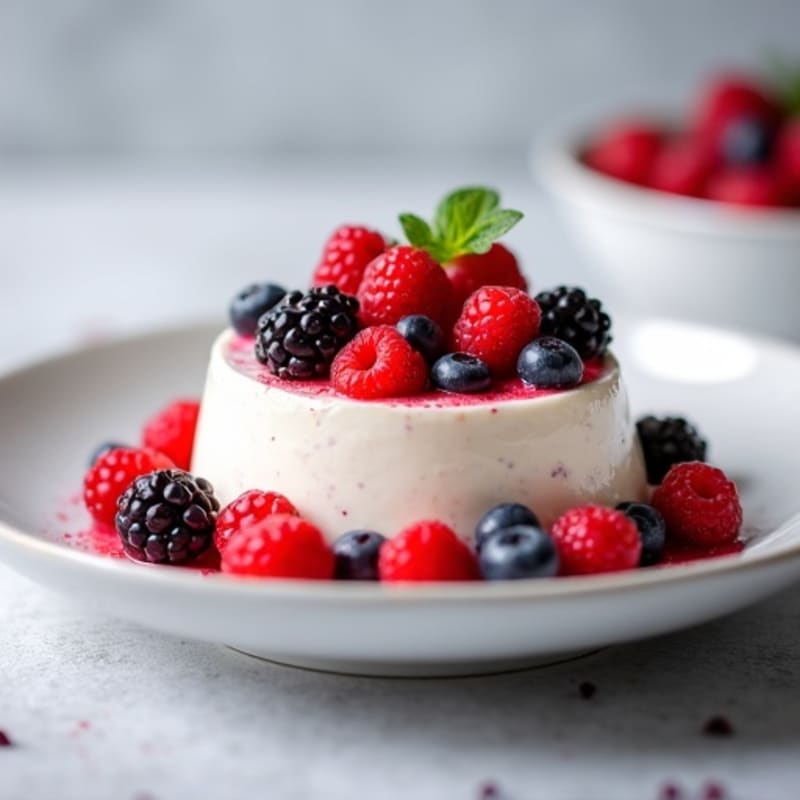 Cottage Cheese Protein Mousse with Mixed Berries