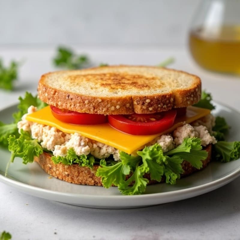 Healthy Tuna Melt with Fresh Greens
