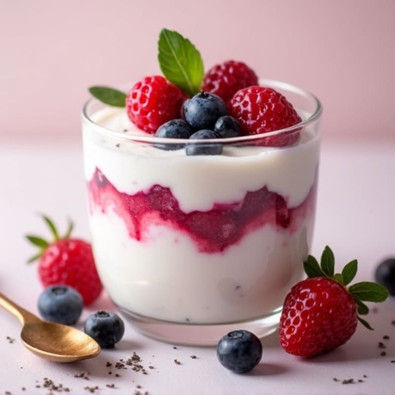 Greek Yogurt Protein Mousse with Berries