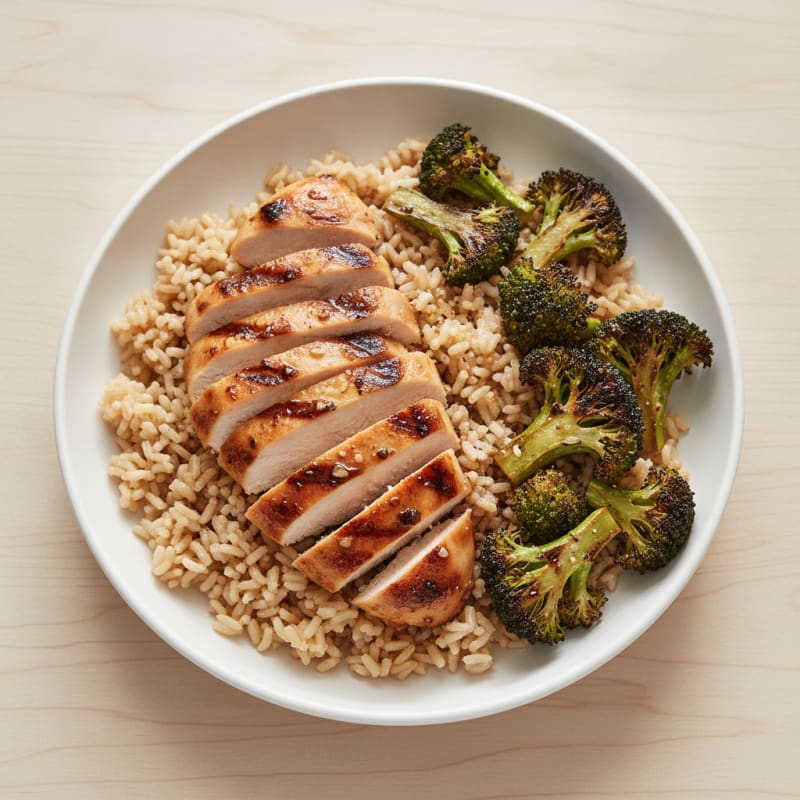Grilled Chicken and Broccoli Rice Bowl
