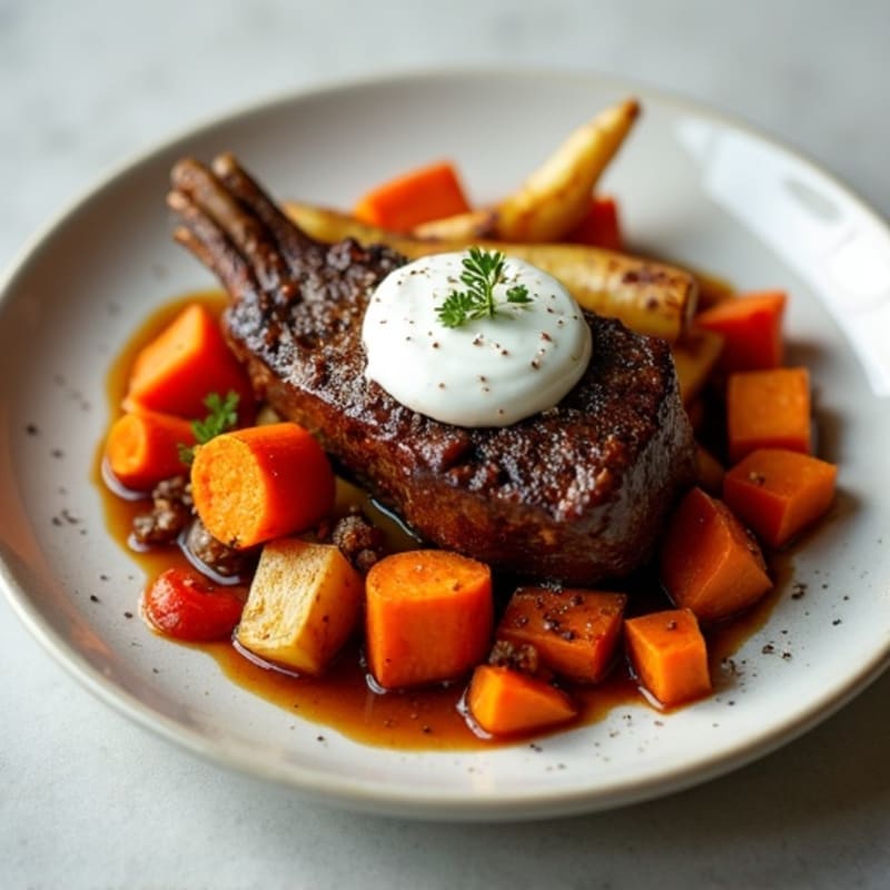 Tender Braised Lamb with Warm Spices and Root Vegetables