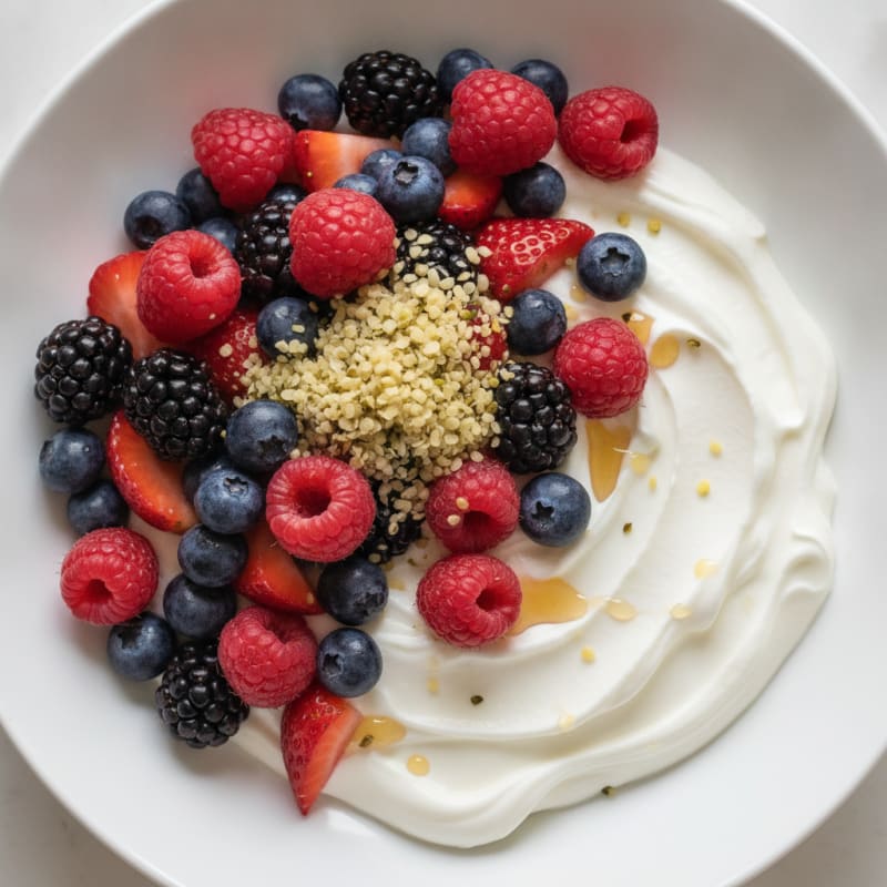 Creamy Greek Yogurt Protein Bowl with Mixed Berries