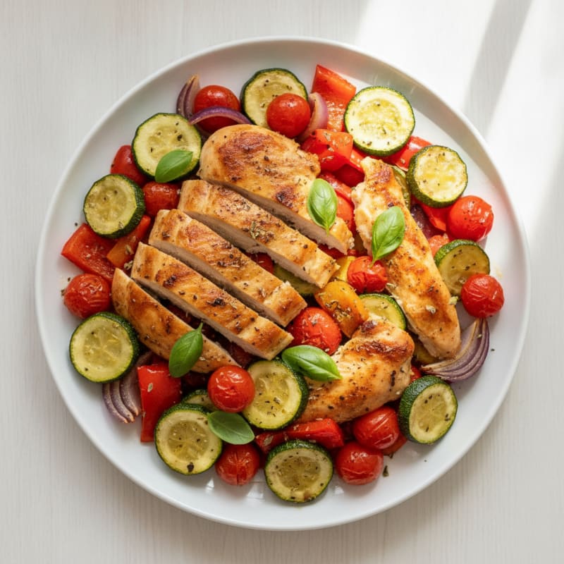 Mediterranean Herb-Roasted Chicken and Vegetables